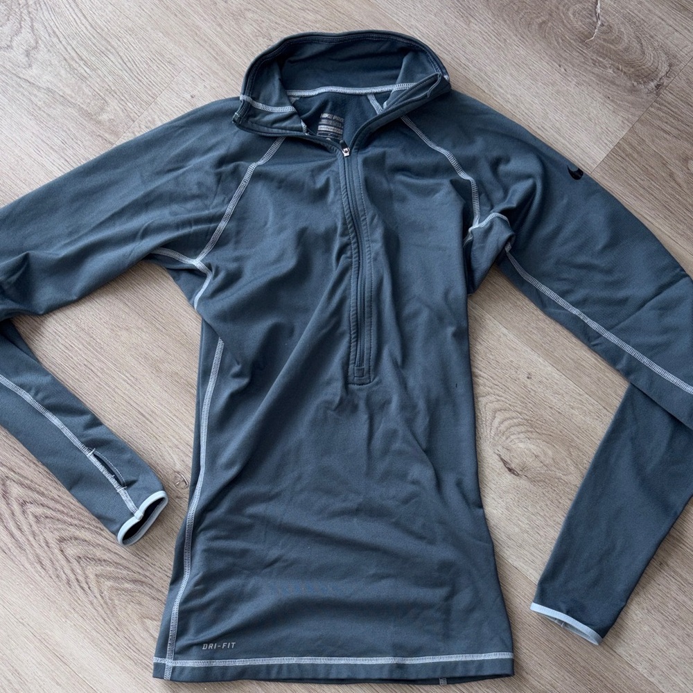 Nike Charcoal Long Sleeve Performance Top